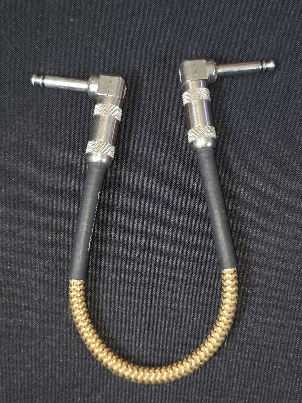 Spectraflex Patch Cable Right Angle 6 Inch Braided Gold
